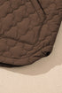 Stand Collar Flower Quilted Snap Button Zip Vests